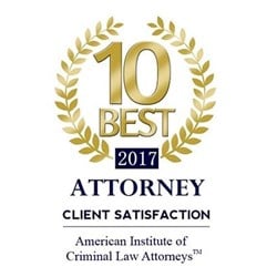 10 Best | 2017 | Attorney Client Satisfaction | American Institute Of Criminal Law Attorneys