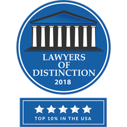 Lawyers Of Distinction 2018 | Five Stars | Top 10% In The USA